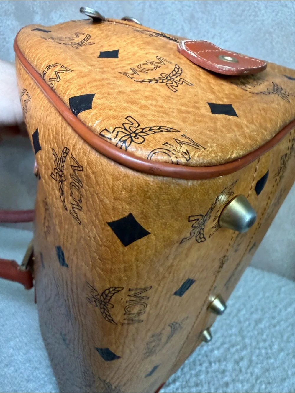 MCM satchel cognac